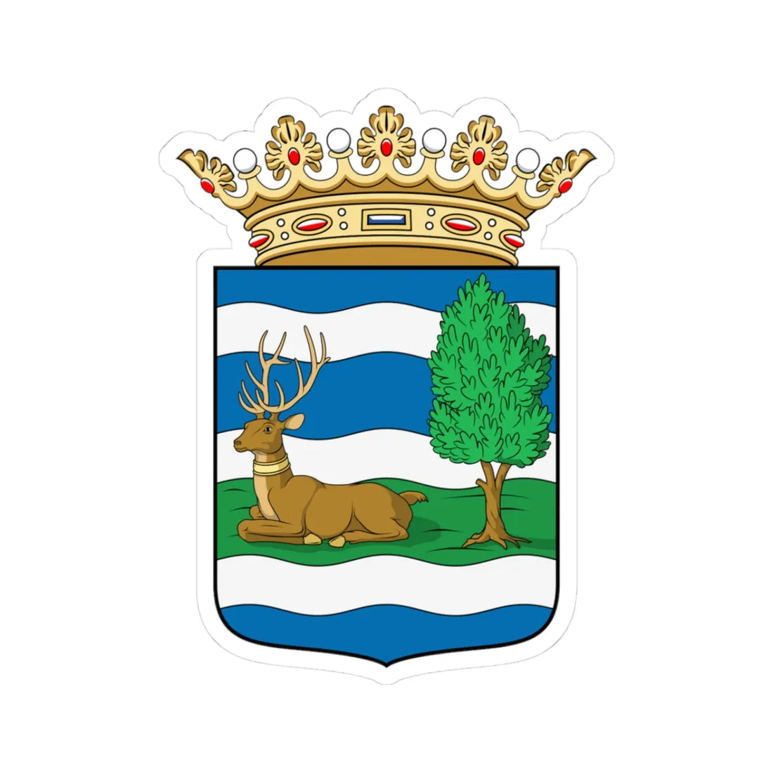 Coa Hungary County Szerém history (Hungary) (Coat of Arms) STICKER Vinyl Kiss-Cut Decal 3 Inch White - The Sticker Space