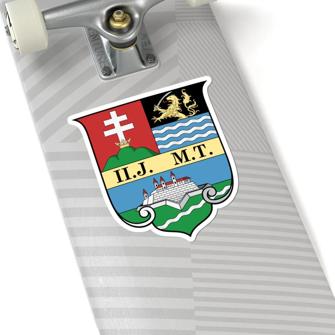 Coa Hungary County Temes history (Hungary) (Coat of Arms) STICKER Vinyl Kiss-Cut Decal - The Sticker Space