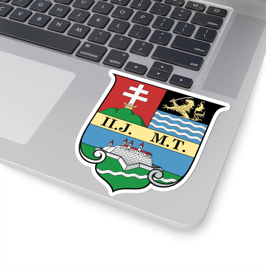Coa Hungary County Temes history (Hungary) (Coat of Arms) STICKER Vinyl Kiss-Cut Decal - The Sticker Space