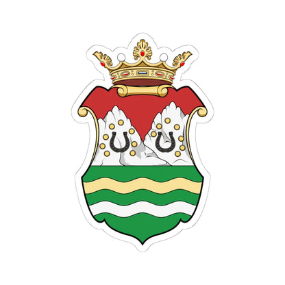 Coa Hungary County Torda-Aranyos history (Hungary) (Coat of Arms) STICKER Vinyl Kiss-Cut Decal 6 Inch White - The Sticker Space