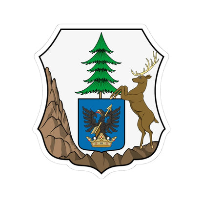 Coa Hungary County Trencsén history (Hungary) (Coat of Arms) STICKER Vinyl Kiss-Cut Decal 4 Inch White - The Sticker Space