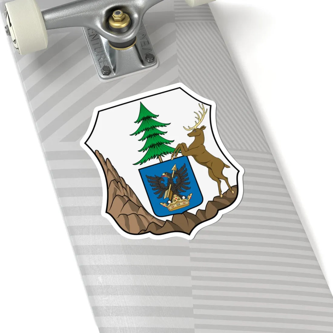 Coa Hungary County Trencsén history (Hungary) (Coat of Arms) STICKER Vinyl Kiss-Cut Decal - The Sticker Space