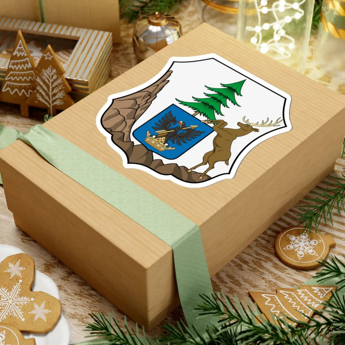 Coa Hungary County Trencsén history (Hungary) (Coat of Arms) STICKER Vinyl Kiss-Cut Decal - The Sticker Space