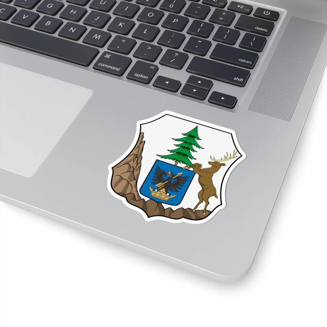 Coa Hungary County Trencsén history (Hungary) (Coat of Arms) STICKER Vinyl Kiss-Cut Decal - The Sticker Space