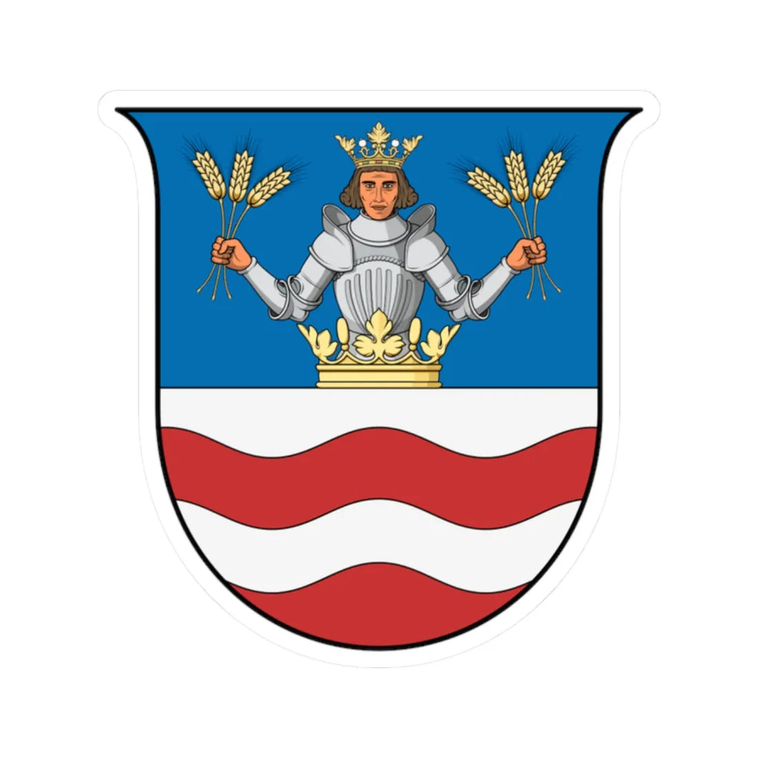 Coa Hungary County Ung history (Hungary) (Coat of Arms) STICKER Vinyl Kiss-Cut Decal 2 Inch White - The Sticker Space