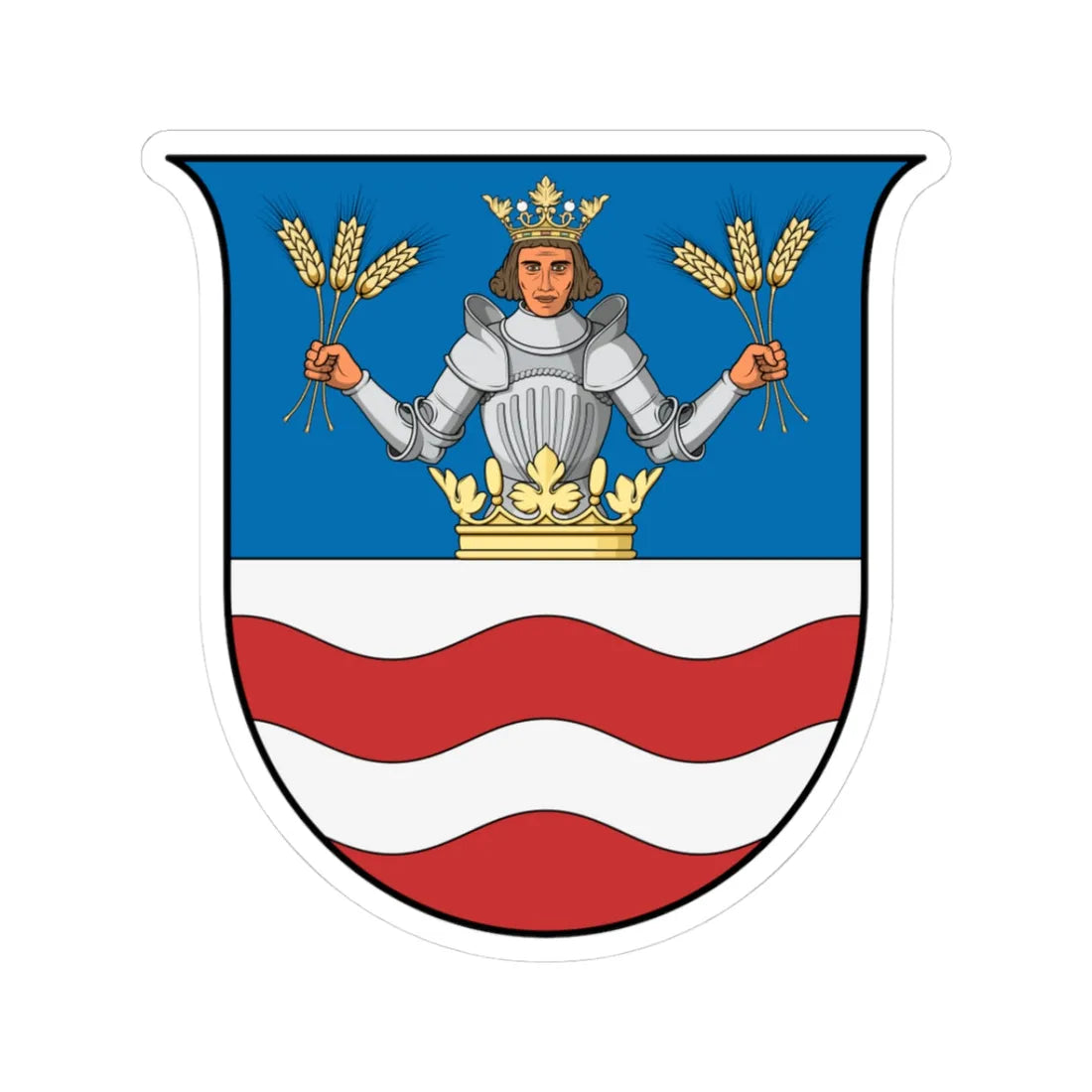 Coa Hungary County Ung history (Hungary) (Coat of Arms) STICKER Vinyl Kiss-Cut Decal 3 Inch White - The Sticker Space