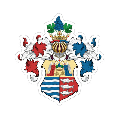 Coa Hungary County Zemplén History (Hungary) (Coat of Arms) STICKER Vinyl Kiss-Cut Decal 6 Inch White - The Sticker Space