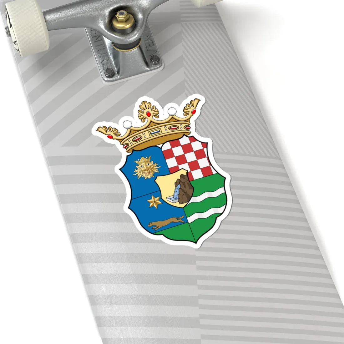 Coa Hungary County Zágráb history (Hungary) (Coat of Arms) STICKER Vinyl Kiss-Cut Decal - The Sticker Space