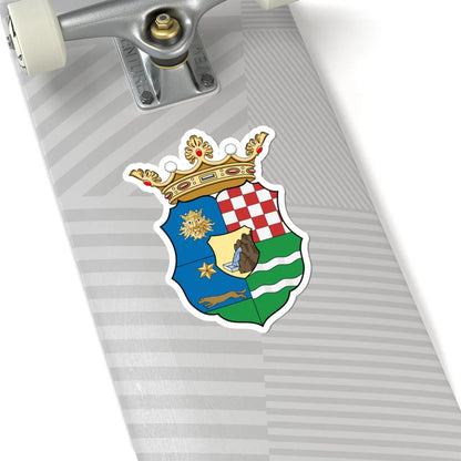 Coa Hungary County Zágráb history (Hungary) (Coat of Arms) STICKER Vinyl Kiss-Cut Decal - The Sticker Space