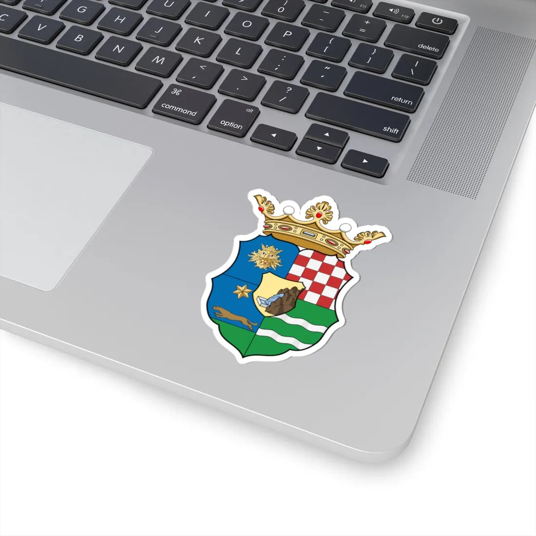 Coa Hungary County Zágráb history (Hungary) (Coat of Arms) STICKER Vinyl Kiss-Cut Decal - The Sticker Space
