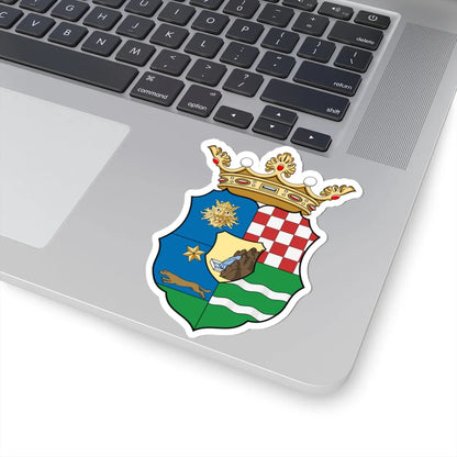 Coa Hungary County Zágráb history (Hungary) (Coat of Arms) STICKER Vinyl Kiss-Cut Decal - The Sticker Space