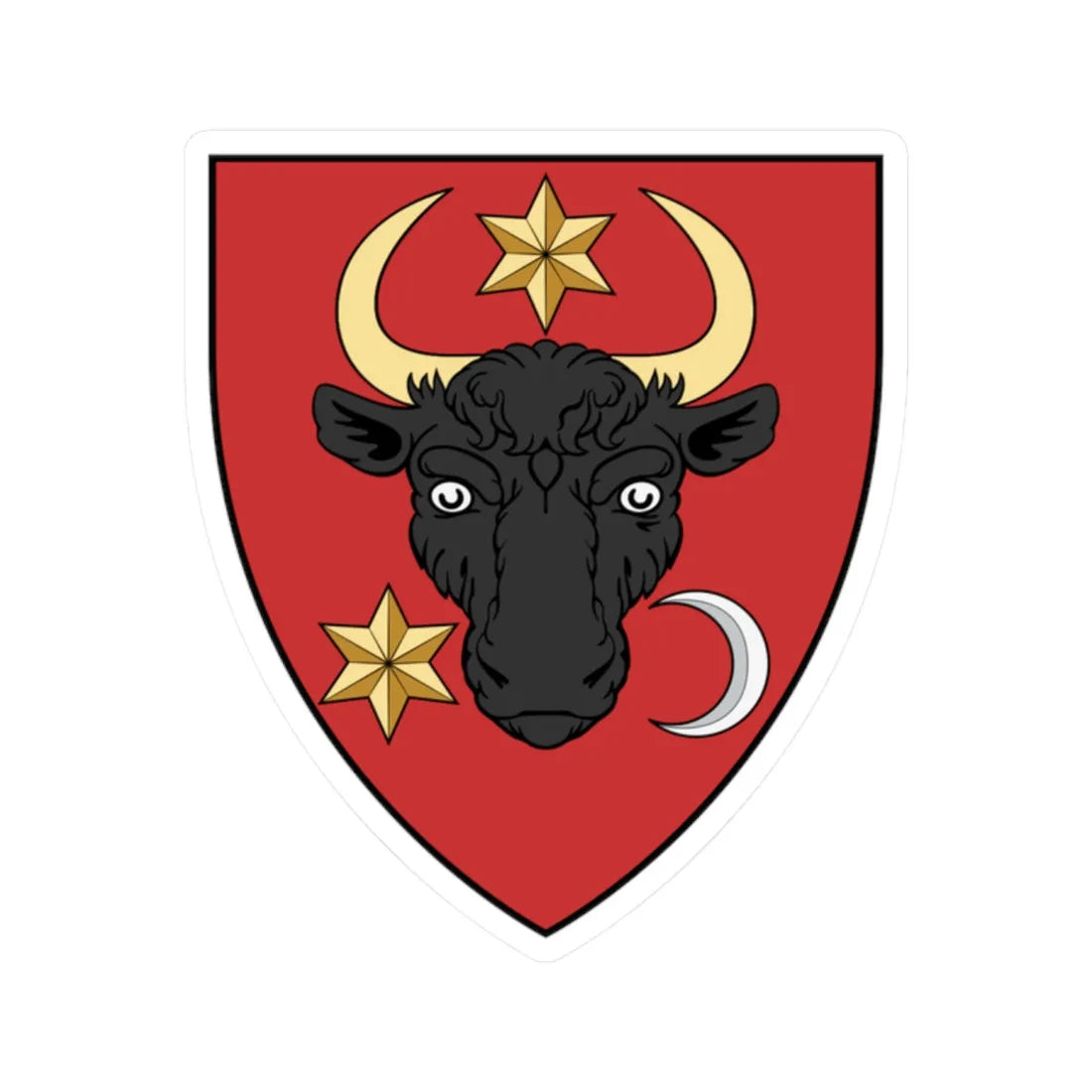 Coa Hungary Family Balassa (Hungary) (Coat of Arms) STICKER Vinyl Kiss-Cut Decal 2 Inch White - The Sticker Space