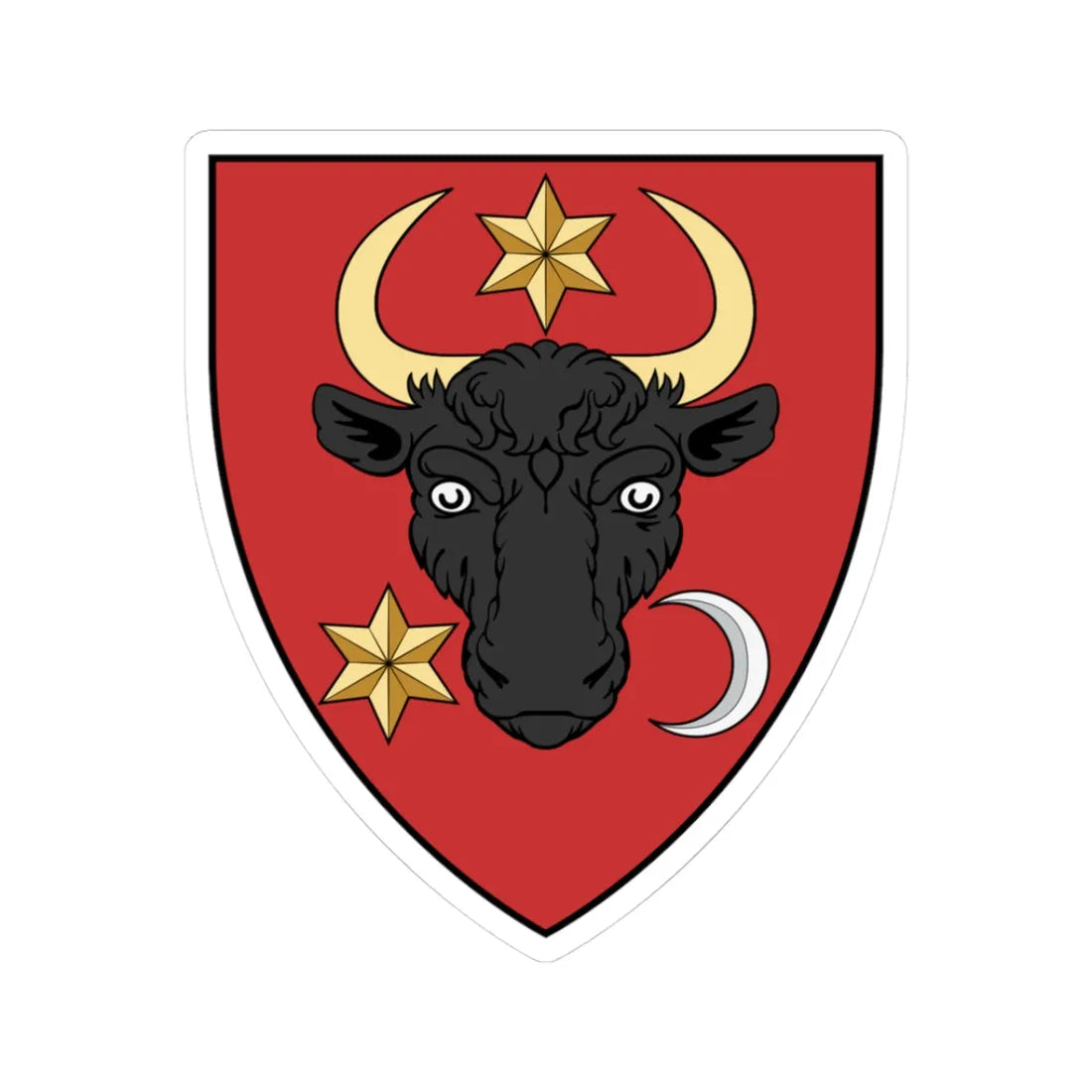 Coa Hungary Family Balassa (Hungary) (Coat of Arms) STICKER Vinyl Kiss-Cut Decal 3 Inch White - The Sticker Space