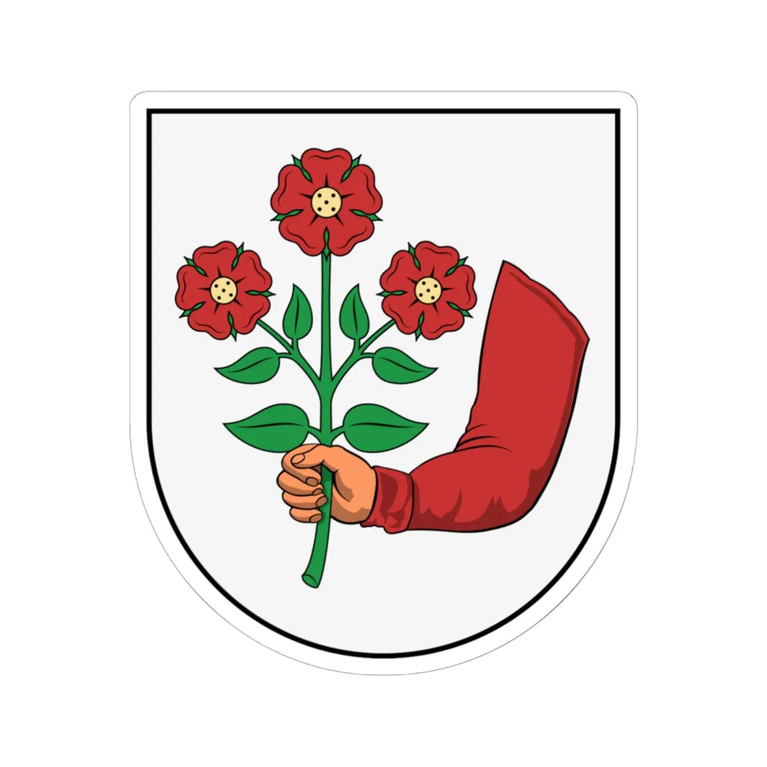 Coa Hungary Family Bodó Miklós (Hungary) (Coat of Arms) STICKER Vinyl Kiss-Cut Decal 6 Inch White - The Sticker Space