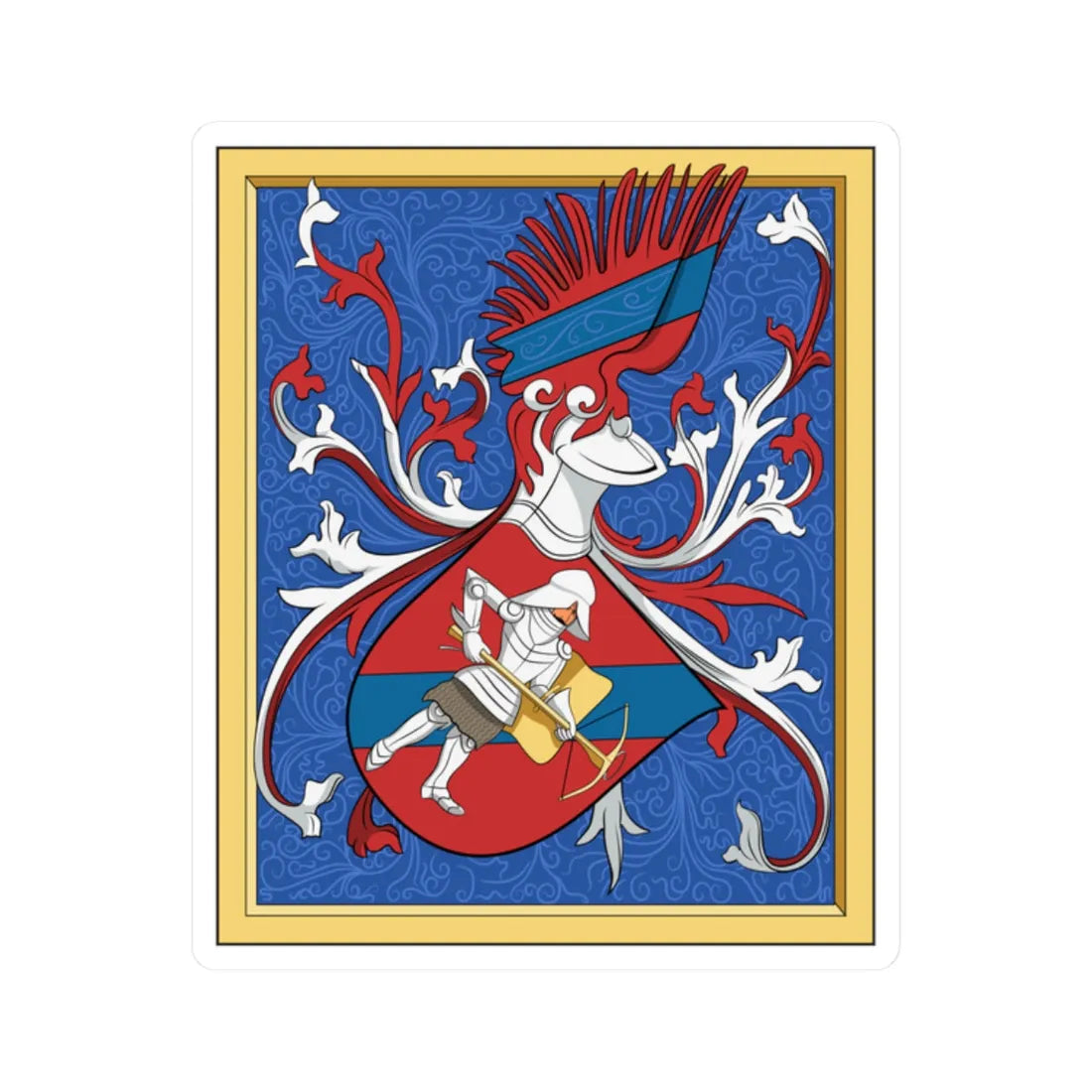 Coa Hungary Family Both Botfalva 1460 (Hungary) (Coat of Arms) STICKER Vinyl Kiss-Cut Decal 2 Inch White - The Sticker Space