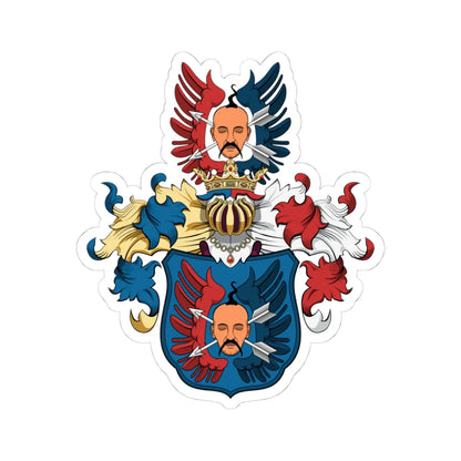 Coa Hungary Family Kajdachy (Hungary) (Coat of Arms) STICKER Vinyl Kiss-Cut Decal 4 Inch White - The Sticker Space