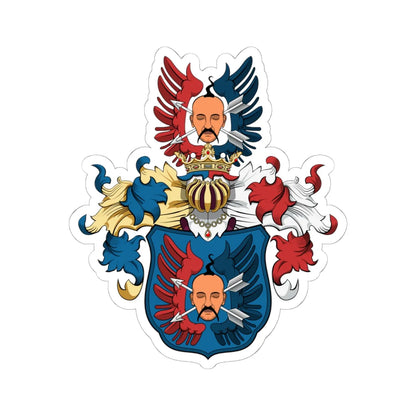 Coa Hungary Family Kajdachy (Hungary) (Coat of Arms) STICKER Vinyl Kiss-Cut Decal 6 Inch White - The Sticker Space