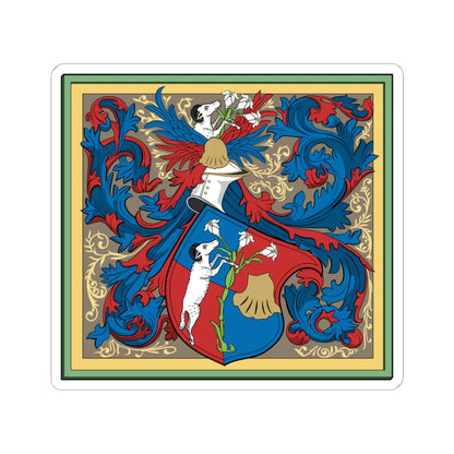 Coa Hungary Family Kossuth Miklós 1479 (Hungary) (Coat of Arms) STICKER Vinyl Kiss-Cut Decal 6 Inch White - The Sticker Space