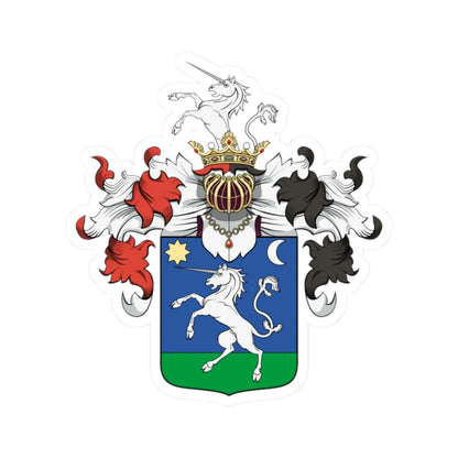 Coa Hungary Family Rosty (Hungary) (Coat of Arms) STICKER Vinyl Kiss-Cut Decal 2 Inch White - The Sticker Space