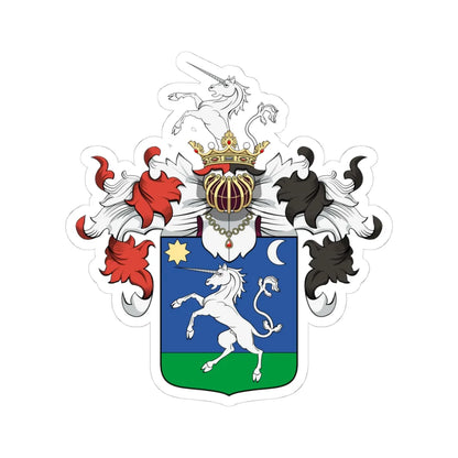 Coa Hungary Family Rosty (Hungary) (Coat of Arms) STICKER Vinyl Kiss-Cut Decal 4 Inch White - The Sticker Space
