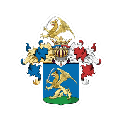 Coa Hungary Family Tajthy 1649 (Hungary) (Coat of Arms) STICKER Vinyl Kiss-Cut Decal 2 Inch White - The Sticker Space