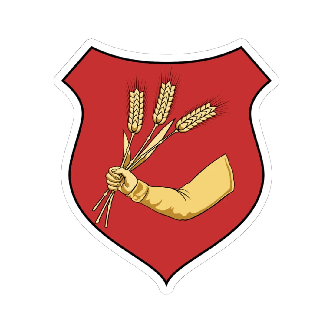 Coa Hungary Town Abony (Hungary) (Coat of Arms) STICKER Vinyl Kiss-Cut Decal 4 Inch White - The Sticker Space