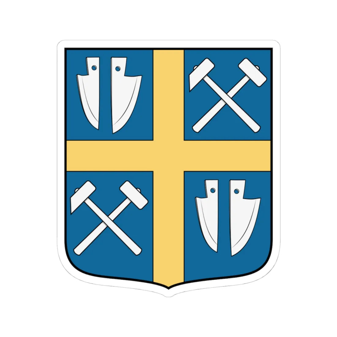 Coa Hungary Town Alsótelekes (Hungary) (Coat of Arms) STICKER Vinyl Kiss-Cut Decal 4 Inch White - The Sticker Space