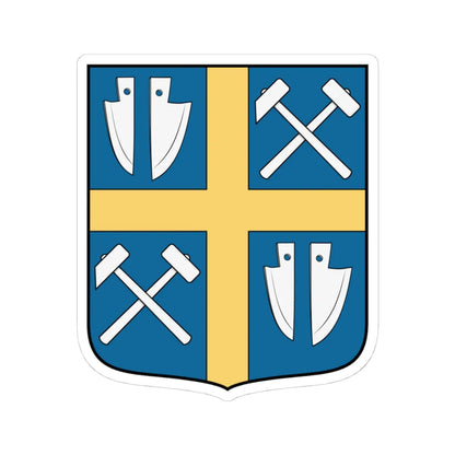 Coa Hungary Town Alsótelekes (Hungary) (Coat of Arms) STICKER Vinyl Kiss-Cut Decal 4 Inch White - The Sticker Space