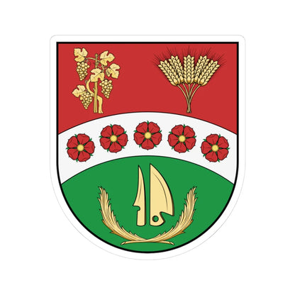 Coa Hungary Town Aparhant (Hungary) (Coat of Arms) STICKER Vinyl Kiss-Cut Decal 3 Inch White - The Sticker Space