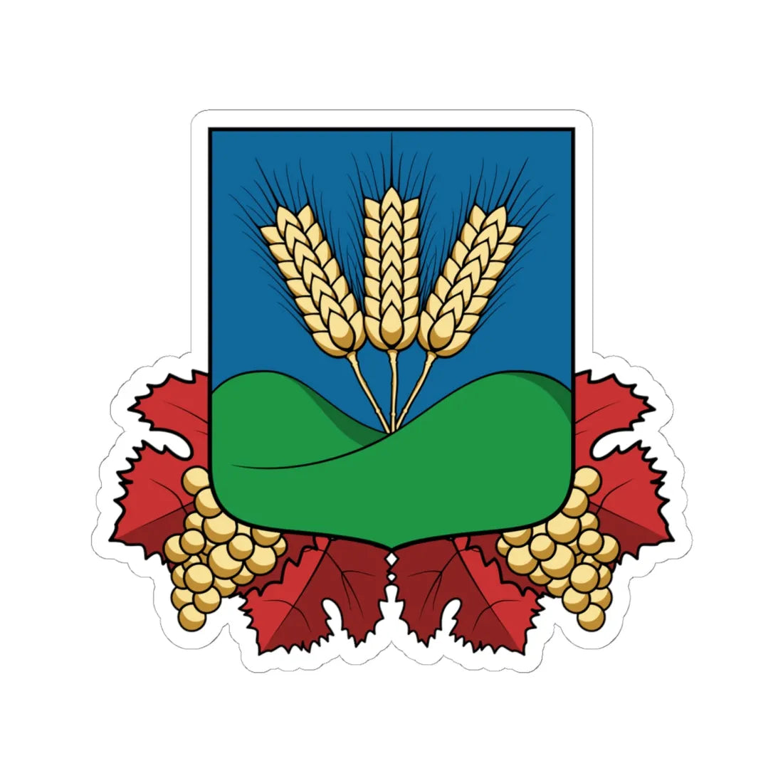 Coa Hungary Town Bag big (Hungary) (Coat of Arms) STICKER Vinyl Kiss-Cut Decal 6 Inch White - The Sticker Space