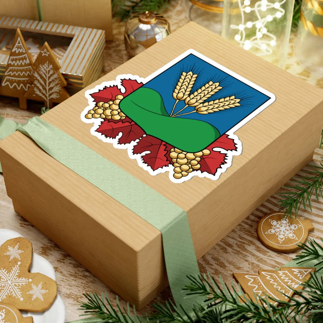 Coa Hungary Town Bag big (Hungary) (Coat of Arms) STICKER Vinyl Kiss-Cut Decal - The Sticker Space