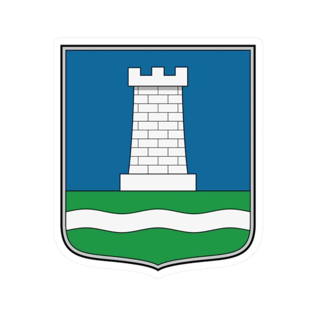 Coa Hungary Town Balassagyarmat (Hungary) (Coat of Arms) STICKER Vinyl Kiss-Cut Decal 2 Inch White - The Sticker Space