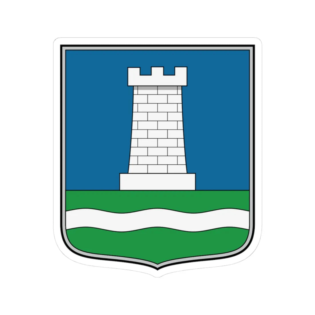 Coa Hungary Town Balassagyarmat (Hungary) (Coat of Arms) STICKER Vinyl Kiss-Cut Decal 3 Inch White - The Sticker Space