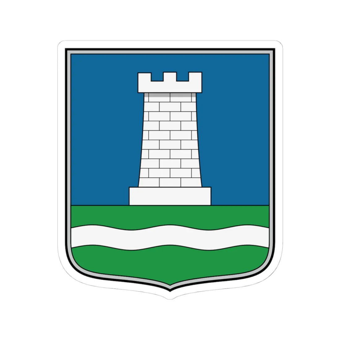 Coa Hungary Town Balassagyarmat (Hungary) (Coat of Arms) STICKER Vinyl Kiss-Cut Decal 4 Inch White - The Sticker Space