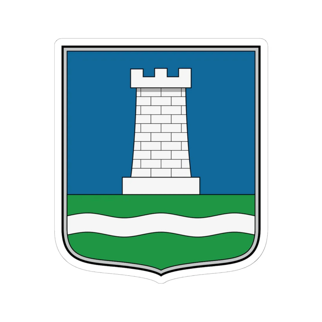 Coa Hungary Town Balassagyarmat (Hungary) (Coat of Arms) STICKER Vinyl Kiss-Cut Decal 6 Inch White - The Sticker Space