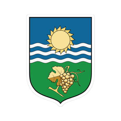 Coa Hungary Town Balatonszárszó (Hungary) (Coat of Arms) STICKER Vinyl Kiss-Cut Decal 3 Inch White - The Sticker Space