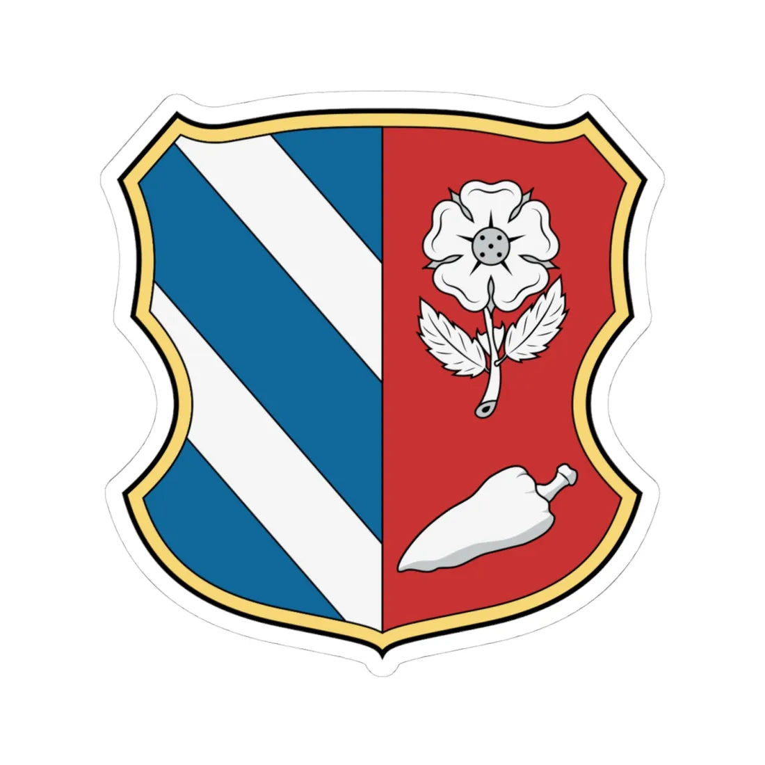 Coa Hungary Town Balástya (Hungary) (Coat of Arms) STICKER Vinyl Kiss-Cut Decal 4 Inch White - The Sticker Space