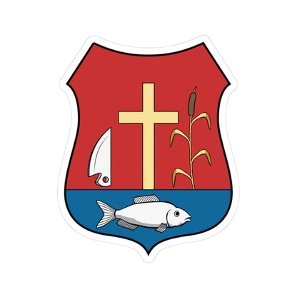 Coa Hungary Town Barbacs (Hungary) (Coat of Arms) STICKER Vinyl Kiss-Cut Decal 3 Inch White - The Sticker Space
