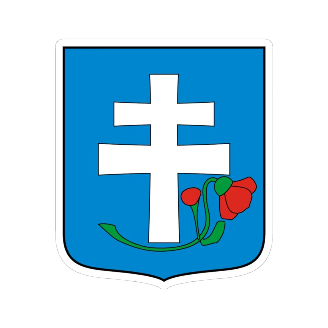 Coa Hungary Town Béb (Hungary) (Coat of Arms) STICKER Vinyl Kiss-Cut Decal 4 Inch White - The Sticker Space