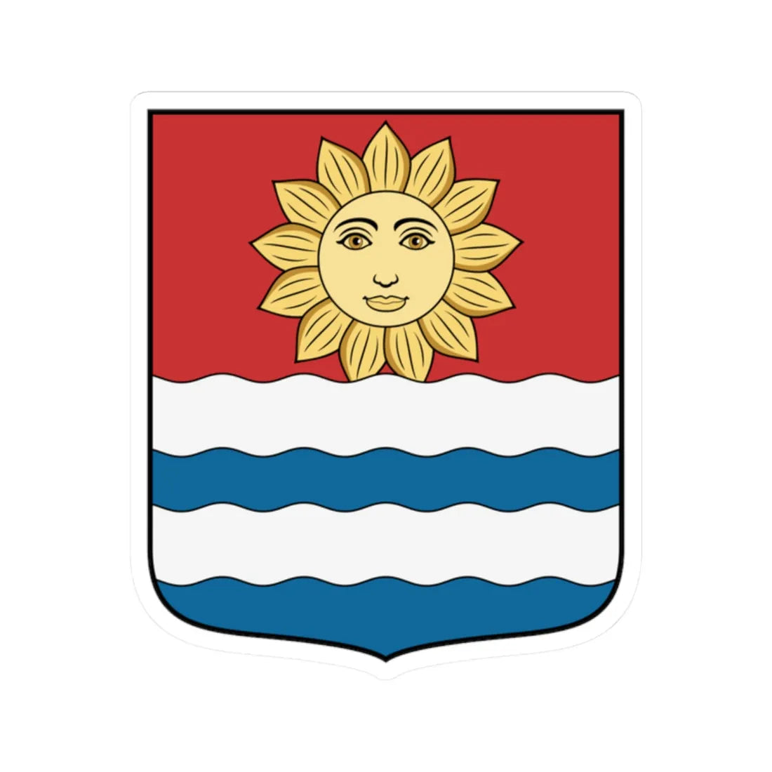 Coa Hungary Town Berekfürdő (Hungary) (Coat of Arms) STICKER Vinyl Kiss-Cut Decal 2 Inch White - The Sticker Space