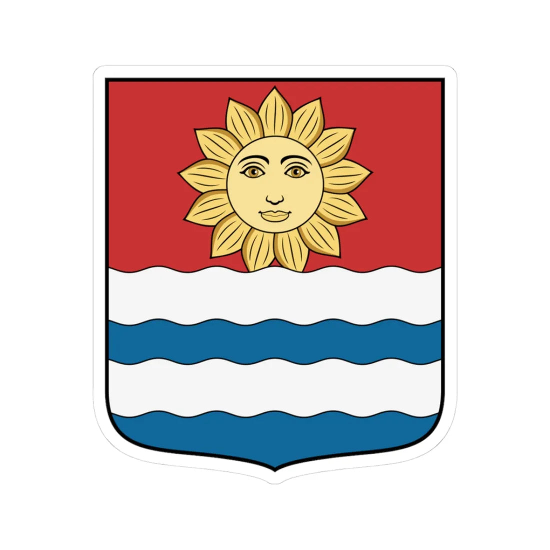 Coa Hungary Town Berekfürdő (Hungary) (Coat of Arms) STICKER Vinyl Kiss-Cut Decal 3 Inch White - The Sticker Space