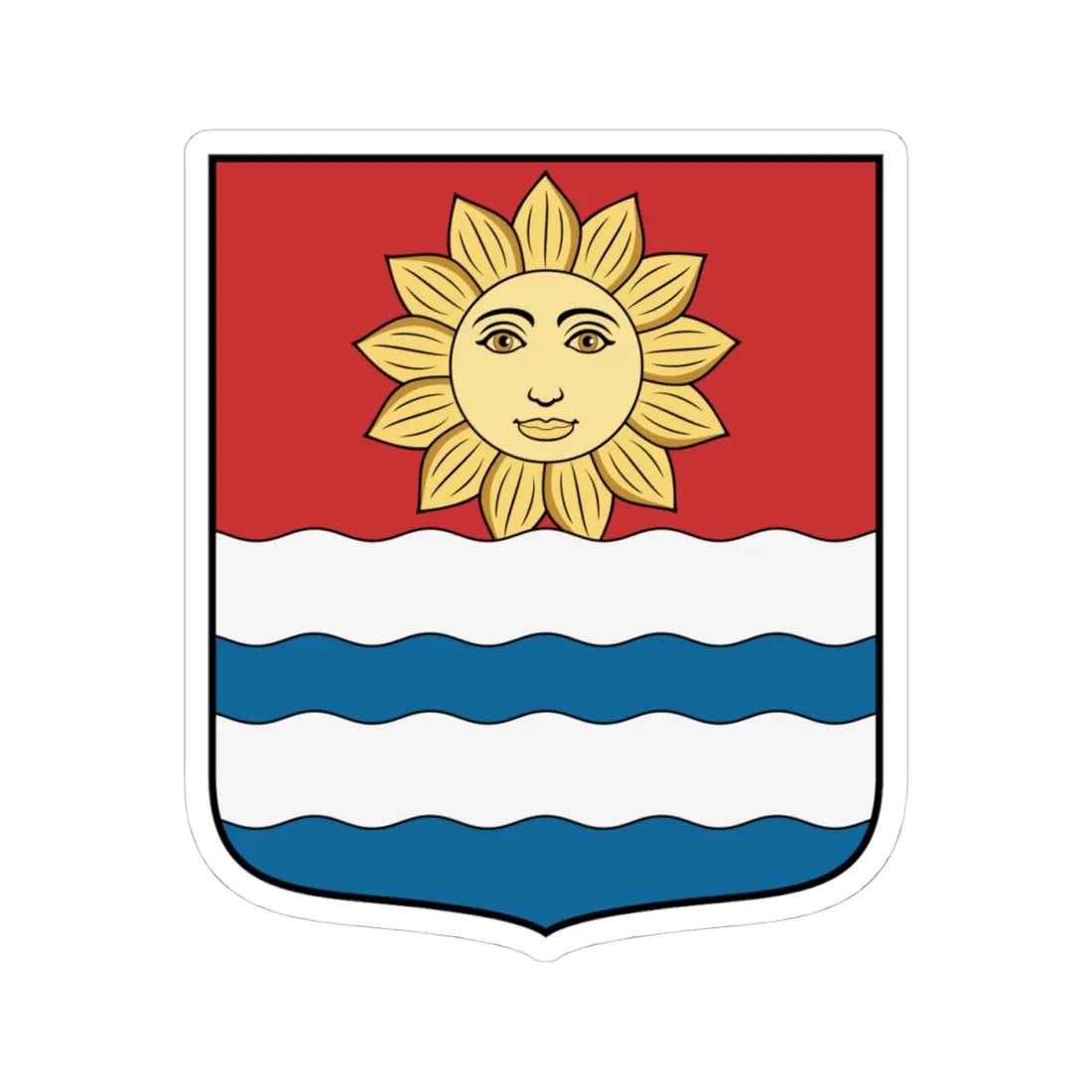 Coa Hungary Town Berekfürdő (Hungary) (Coat of Arms) STICKER Vinyl Kiss-Cut Decal 4 Inch White - The Sticker Space