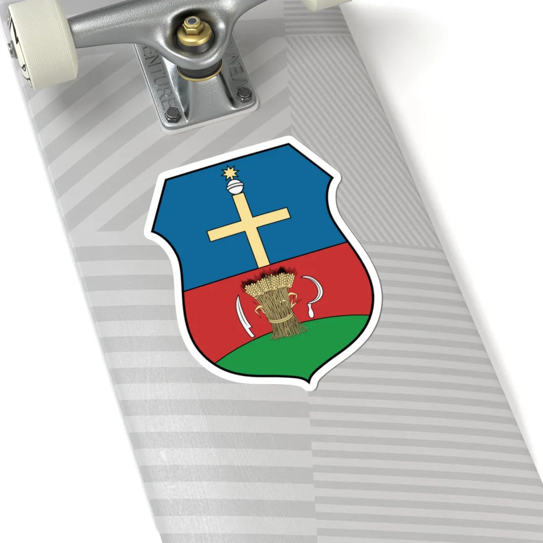 Coa Hungary Town Biharkeresztes (Hungary) (Coat of Arms) STICKER Vinyl Kiss-Cut Decal - The Sticker Space