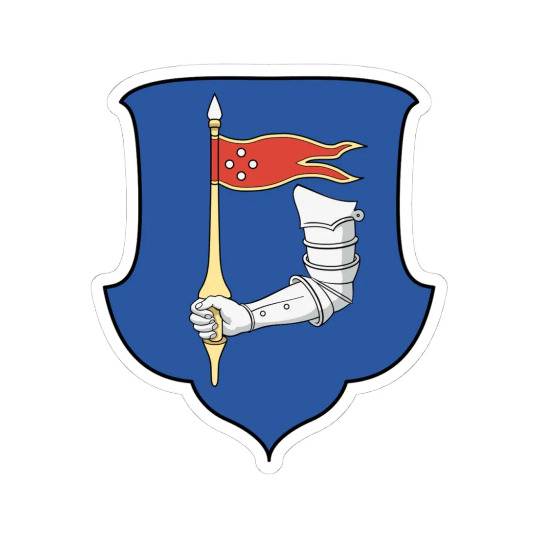 Coa Hungary Town Békés (Hungary) (Coat of Arms) STICKER Vinyl Kiss-Cut Decal 4 Inch White - The Sticker Space