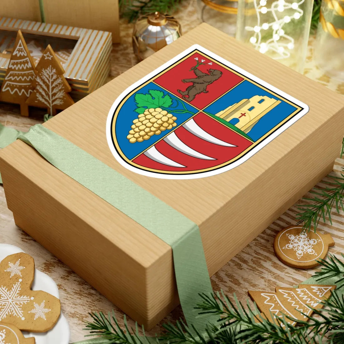 Coa Hungary Town Bodaszőlő (Hungary) (Coat of Arms) STICKER Vinyl Kiss-Cut Decal - The Sticker Space