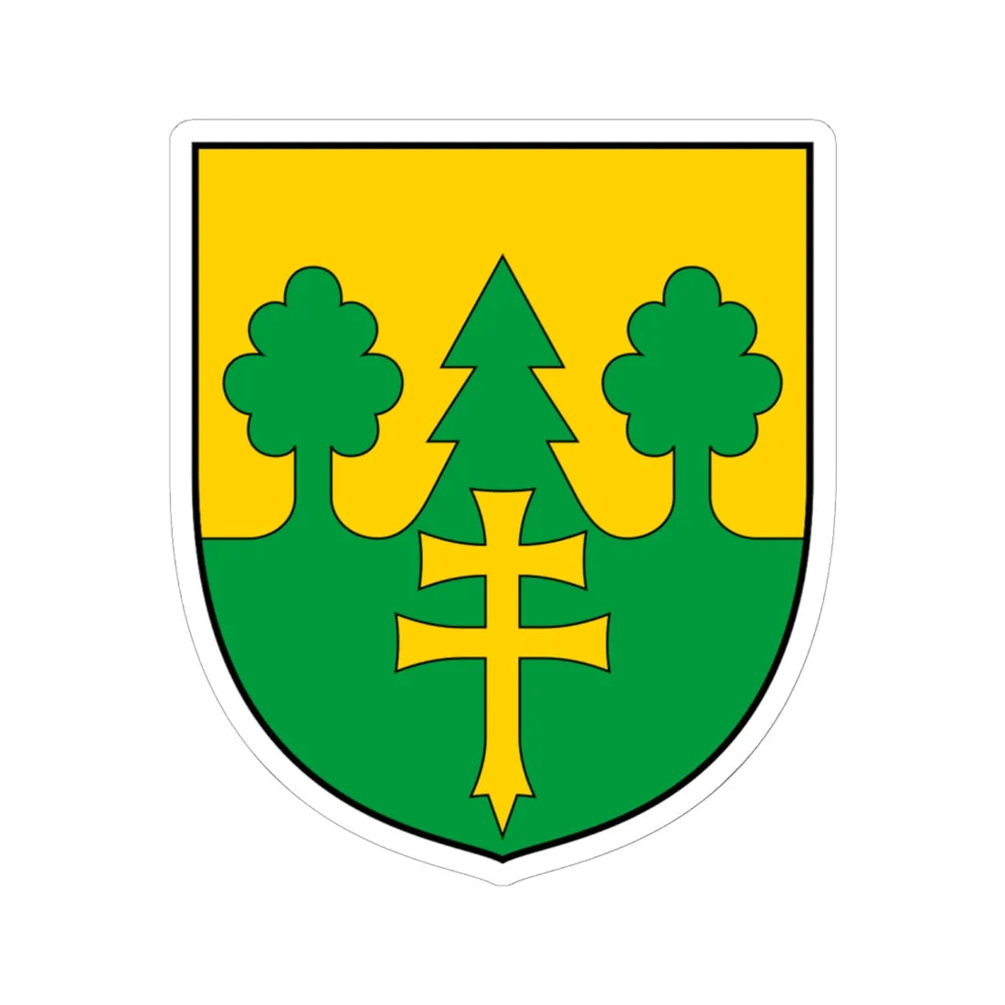 Coa Hungary Town Borota (Hungary) (Coat of Arms) STICKER Vinyl Kiss-Cut Decal 6 Inch White - The Sticker Space