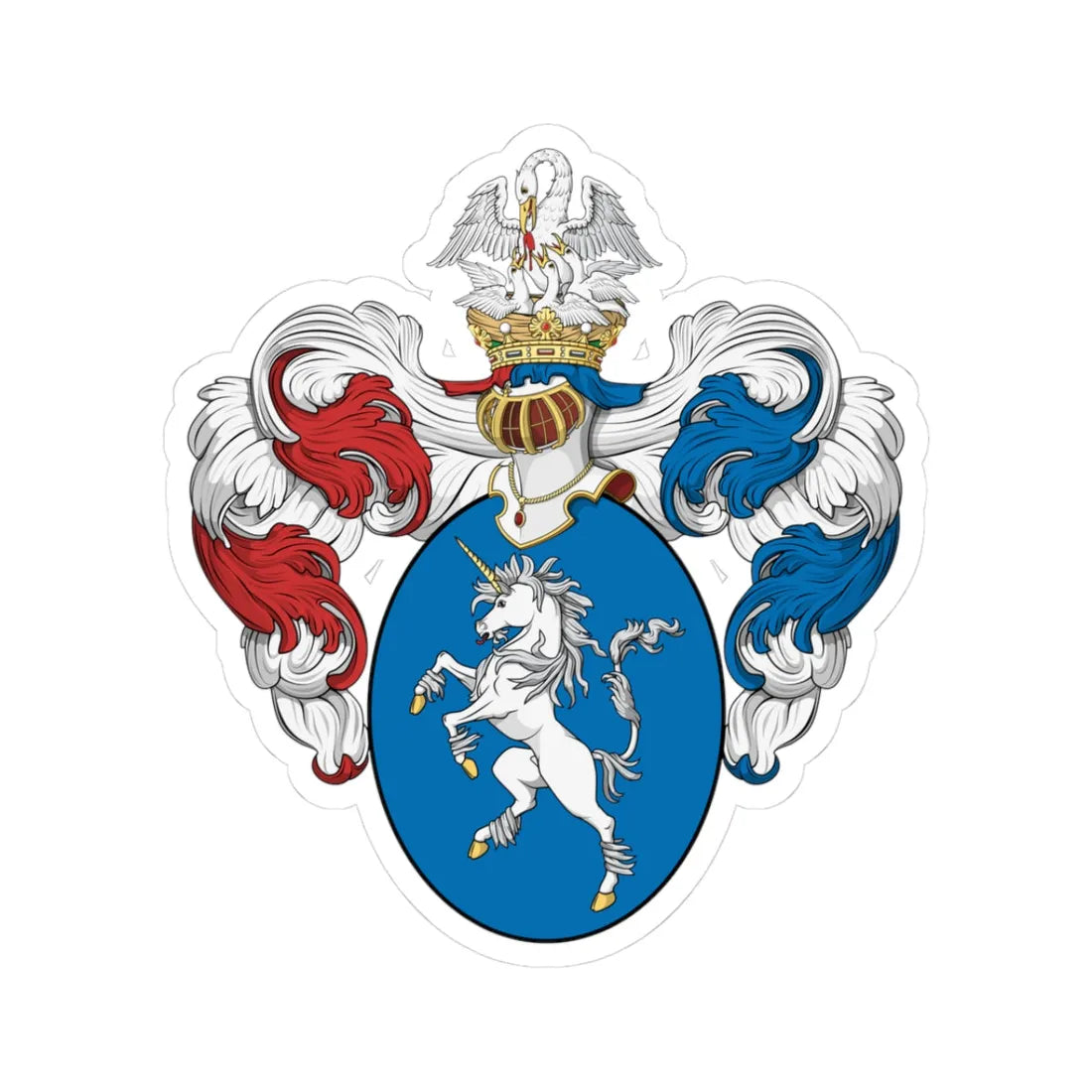 Coa Hungary Town Borsodbota (Hungary) (Coat of Arms) STICKER Vinyl Kiss-Cut Decal 3 Inch White - The Sticker Space