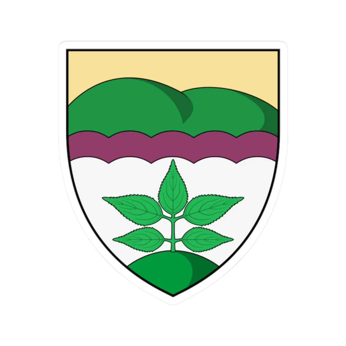 Coa Hungary Town Borzavár (Hungary) (Coat of Arms) STICKER Vinyl Kiss-Cut Decal 2 Inch White - The Sticker Space