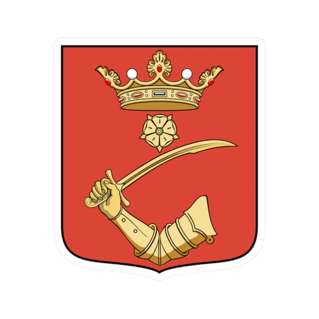 Coa Hungary Town Bozzai (Hungary) (Coat of Arms) STICKER Vinyl Kiss-Cut Decal 2 Inch White - The Sticker Space