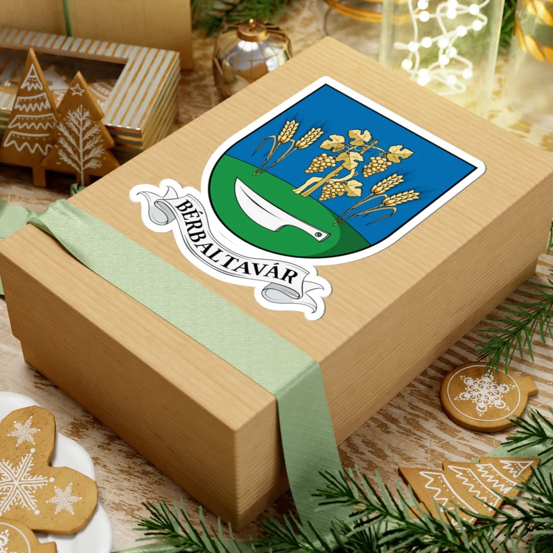 Coa Hungary Town Bérbaltavár (Hungary) (Coat of Arms) STICKER Vinyl Kiss-Cut Decal - The Sticker Space